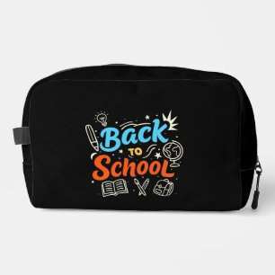 Farbenfrohes Back-to-School-Typografie-Design Waschbeutel