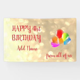 Farbenfrohes Ballondesign Alles Gute zum 41. Gebur Banner