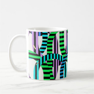 Farbenfrohes Bauhaus-Geometrisches Muster Kaffeetasse