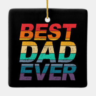 Farbenfrohes Bester Vater Aller Zeiten Vatertag    Keramikornament