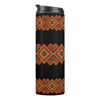 Farbenfrohes besticktes Design Thermosbecher