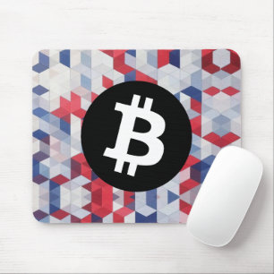 Farbenfrohes Bitcoin-Muster Mousepad