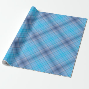 Farbenfrohes Blau Winter Frühling Sommer Streifen Geschenkpapier