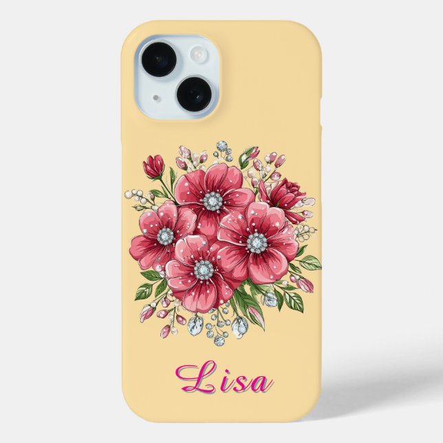 Farbenfrohes Blumenbouquet Case-Mate iPhone Hülle (Rückseite)