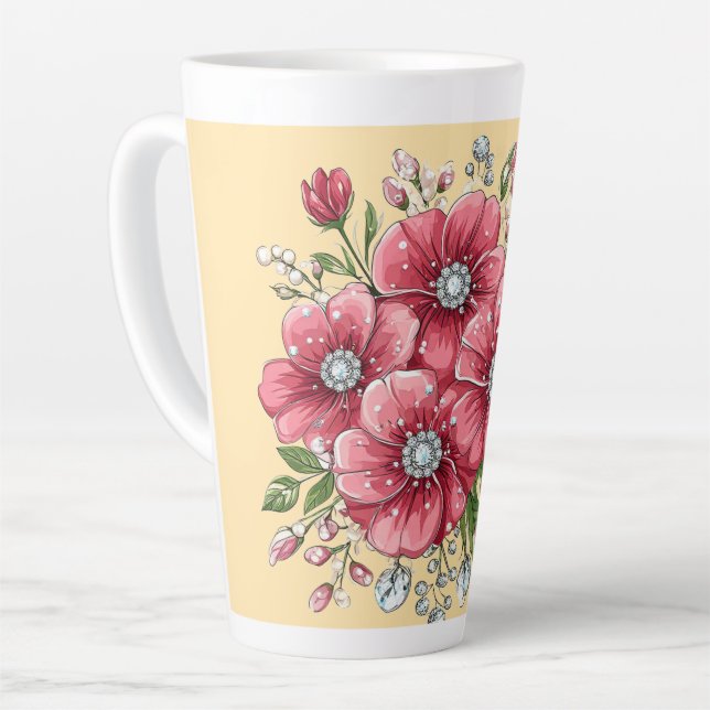 Farbenfrohes Blumenbouquet Milchtasse (Linke Ecke)