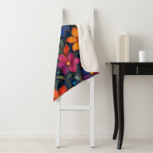 Farbenfrohes Blumendesign | Lebendige dekorative H