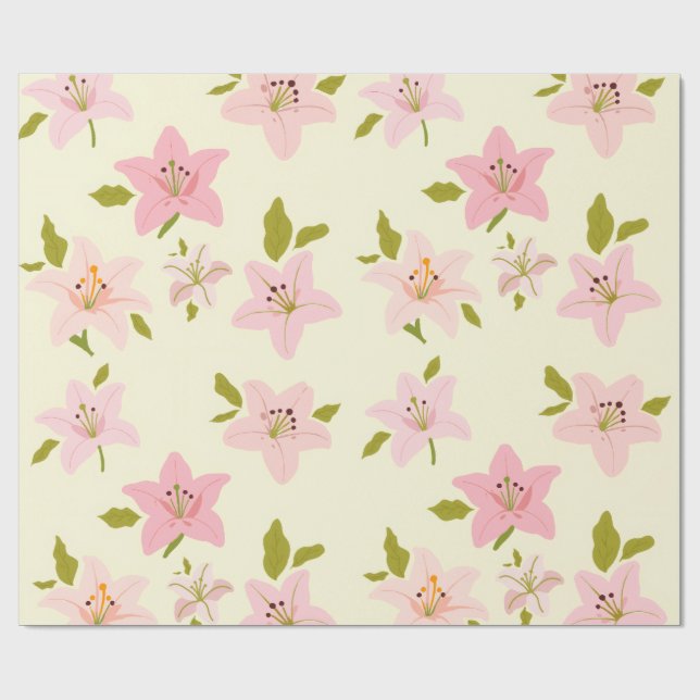 Farbenfrohes Blumengarten-Muster-Wrap-Papier Geschenkpapier (Flach)