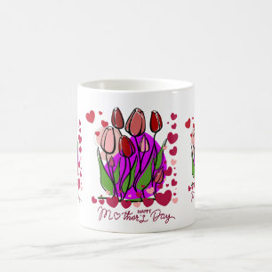 Farbenfrohes Blumengartengeschenkdesign Kaffeetasse
