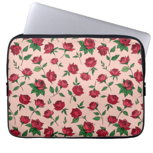 Farbenfrohes Blumenmuster Laptopschutzhülle
