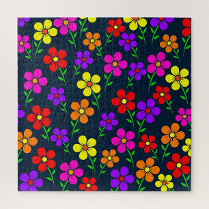 Farbenfrohes Blumenmuster Puzzle