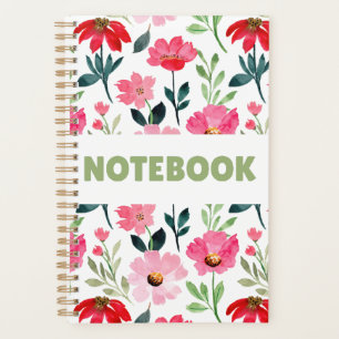 Farbenfrohes Blumennotizbuch – Minimalistische Blu Planer