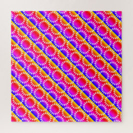 Farbenfrohes Blütenblatt-Mandala-Muster Puzzle