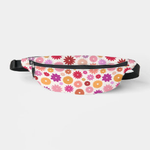Farbenfrohes Blütenmuster Bauchtasche
