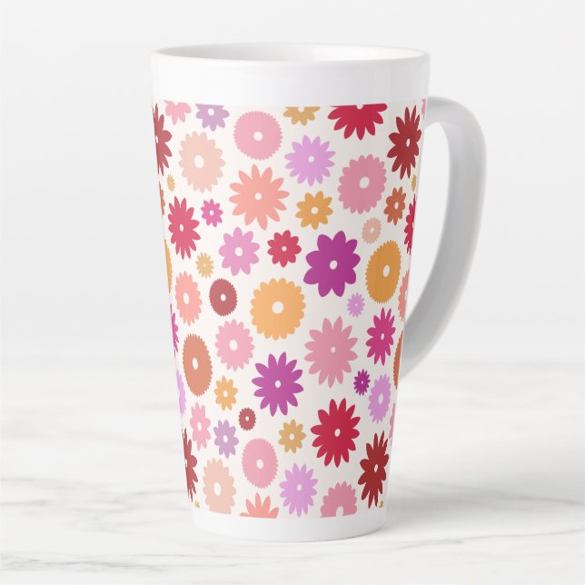 Farbenfrohes Blütenmuster Milchtasse (Rechte Ecke)