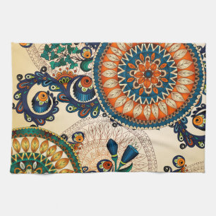 Farbenfrohes Bohemian Boho MOD Hippie Chic Muster Handtuch