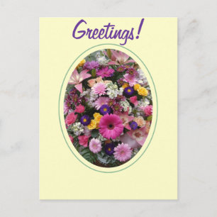 Farbenfrohes Bouquet Postkarte