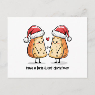 Farbenfrohes brillantes Weihnachten Postkarte