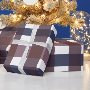 Farbenfrohes Büffel-Karo Geschenkpapier