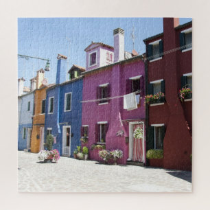 Farbenfrohes Burano in Venedig, Italien Puzzle