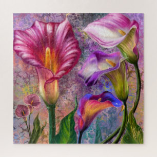 Farbenfrohes Calla-Lilien-Puzzle Puzzle