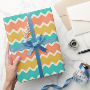 Farbenfrohes Chevron-Mittelstreifen-Geschenkpapier Geschenkpapier