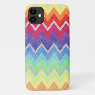 Farbenfrohes Chevron-Muster Hübsche Regenbogenfarb Case-Mate iPhone Hülle