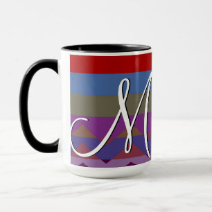 Farbenfrohes Chevron-Streifenmuster #4 Tasse