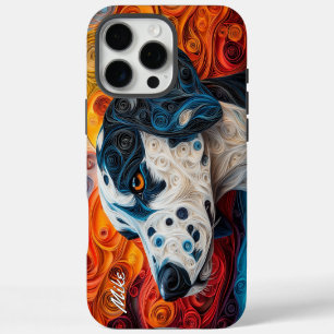 Farbenfrohes Dalmatiner-Porträt iPhone 16 Pro Max Hülle