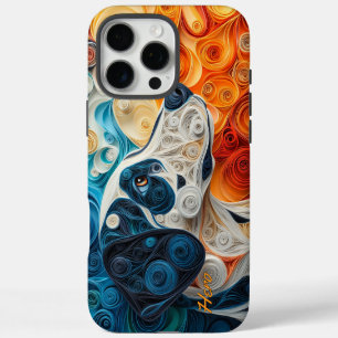 Farbenfrohes Dalmatiner-Porträt iPhone 16 Pro Max Hülle