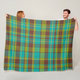 Farbenfrohes dekoratives Retro-Boheme-Karo Fleecedecke