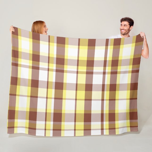 Farbenfrohes dekoratives Retro-Boho-Karo Fleecedecke (Beispiel)