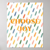 Farbenfrohes Design, Choose Joy Poster
