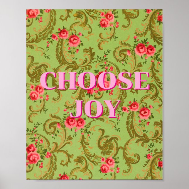 Farbenfrohes Design, Choose Joy Poster  (Vorne)