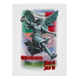 Farbenfrohes Design des Engels der Unabhängigkeit Poster