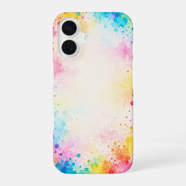 Farbenfrohes Design  iPhone 16 Hülle (Rückseite)