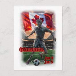 Farbenfrohes Design über eine Fußballfeier auf ein Feiertagspostkarte