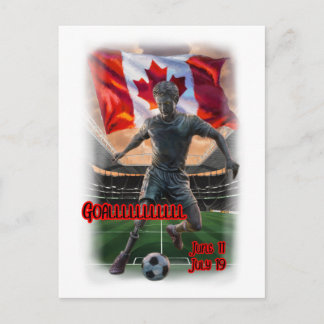 Farbenfrohes Design über eine Fußballfeier auf ein Feiertagspostkarte