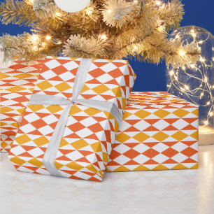 Farbenfrohes Diamant-modernes geometrisches Streif Geschenkpapier