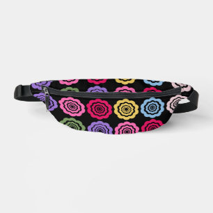 Farbenfrohes digitales Blumenmuster Bauchtasche