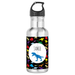 Farbenfrohes Dinosaurier-Kinder-Muster Edelstahlflasche