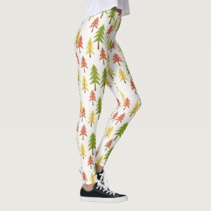 Farbenfrohes einfaches rustikales Wald-Kiefernbaum Leggings