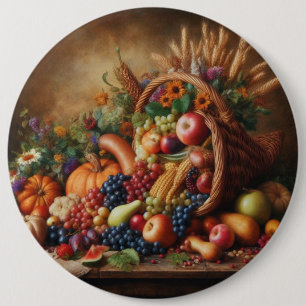 Farbenfrohes/Erntedankfest/Füllhorn/Herbst Button