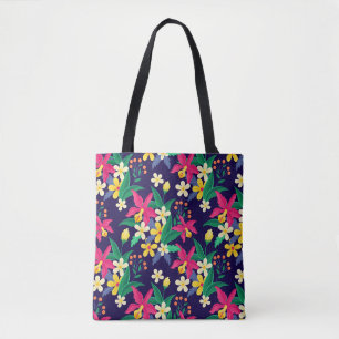 Farbenfrohes exotisches Blumen-Blatt-Muster-23021