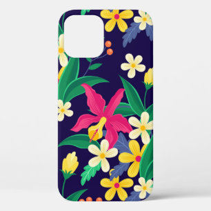Farbenfrohes exotisches Blumen-Blatt-Muster-23021 Case-Mate iPhone Hülle