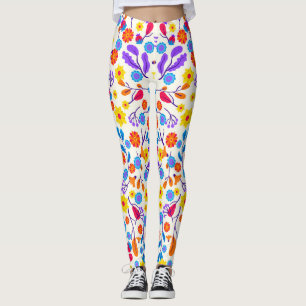 Farbenfrohes exotisches Blumenmuster-23146 Leggings