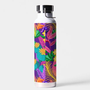 Farbenfrohes exotisches Blumenmuster-23148 Trinkflasche