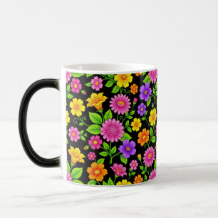 Farbenfrohes exotisches Blumenmuster-35681 Verwandlungstasse