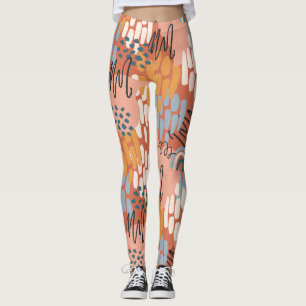farbenfrohes, feminines, abstraktes Mosaik Leggings