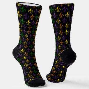 Farbenfrohes fleur-de-lis nahtloses Muster Socken