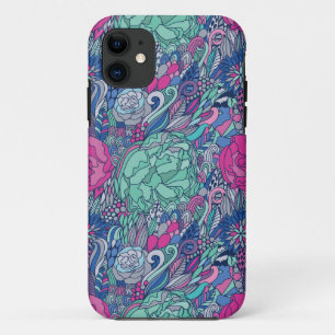 Farbenfrohes florales Doodle-Muster Case-Mate iPhone Hülle